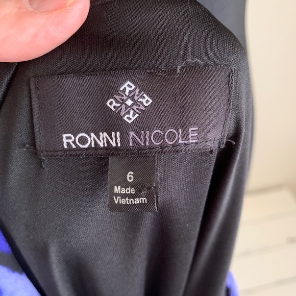 Ronni Nicole Blue Leopard Print Dress - Picture 12 of 12